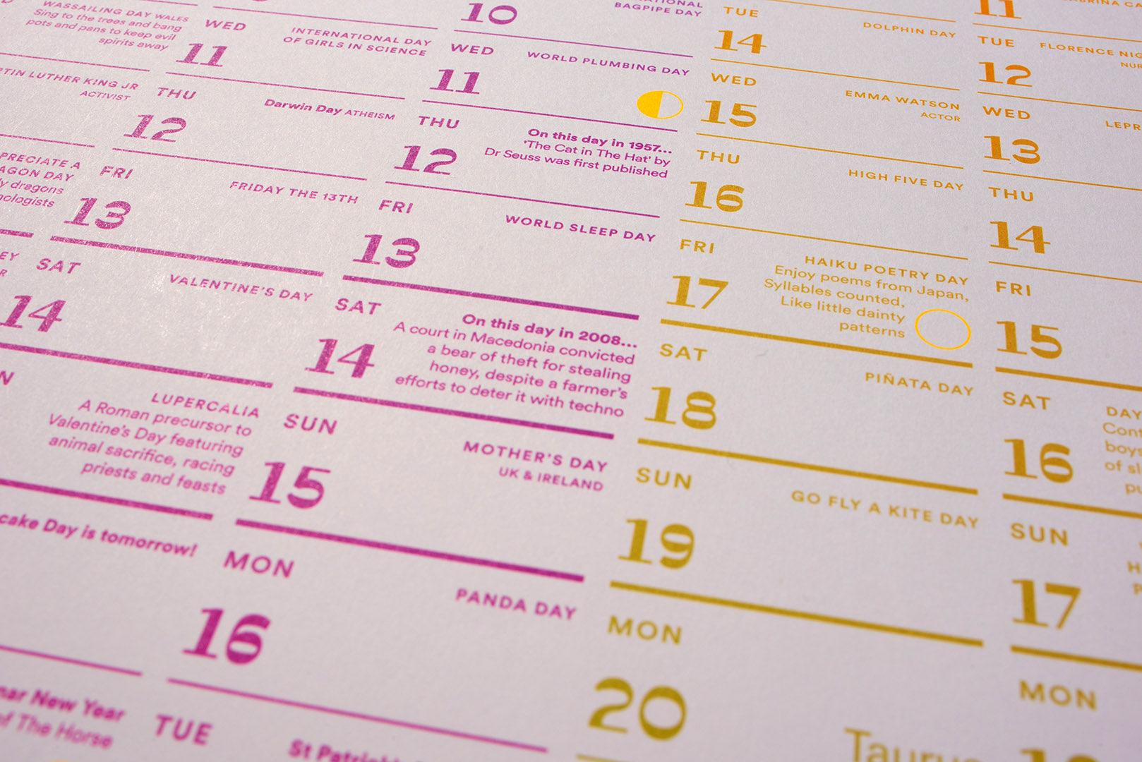 Kids 2026 A1 Calendar with colorful dates on a white background